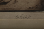 Axel Fridell, Etsning, signerad
