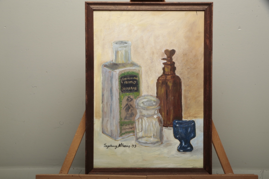 Ingeborg Nilsson, Olja på pannå, Signerad-95