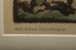 Acke Åslund, tryck efter originallitografi "Plöjning"