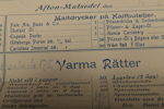 Operakällaren, lösa matsedlar 9st, 1900-talets första hälft