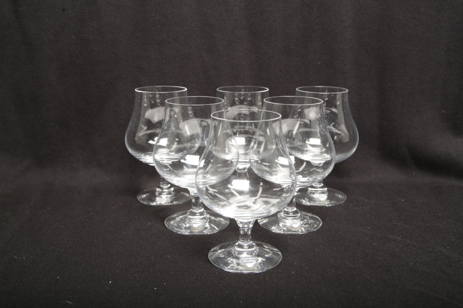 Orrefors, konjakskupor, 6st