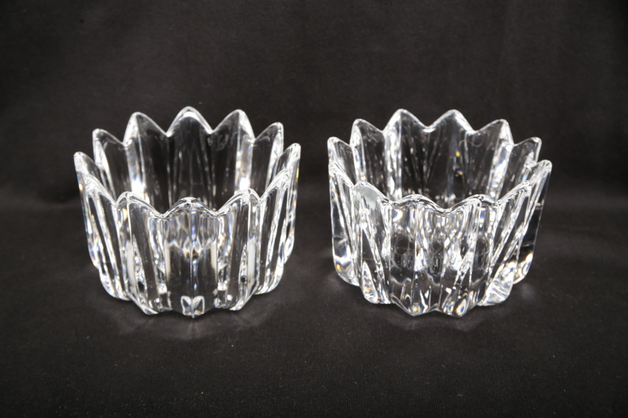 Orrefors "Fleur" skålar, 1-par