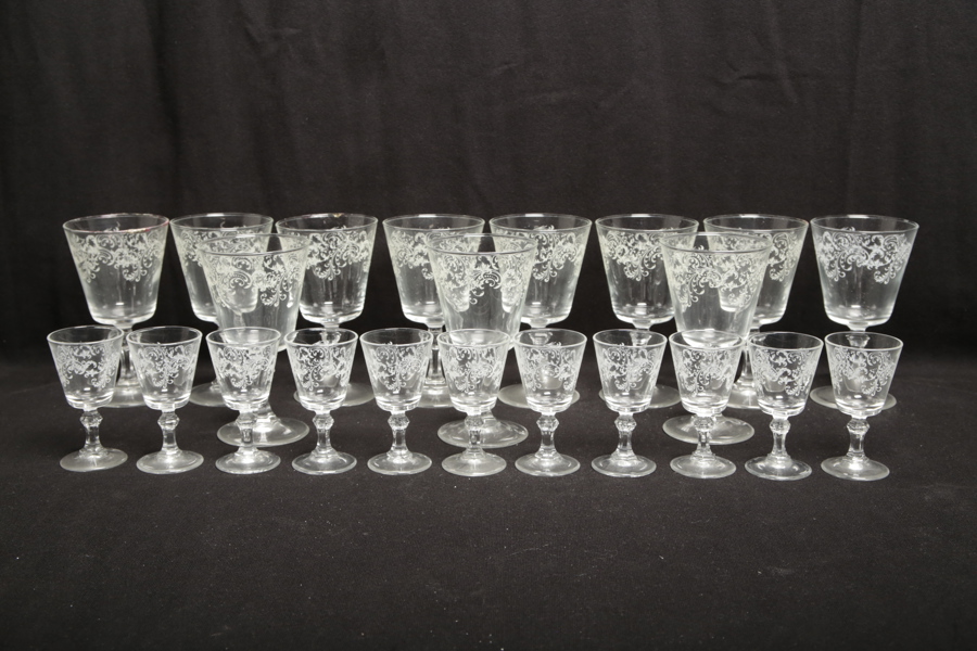 Glasservis, 22 delar, 1900-tal