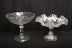 Skålar pressglas, 2 stycken