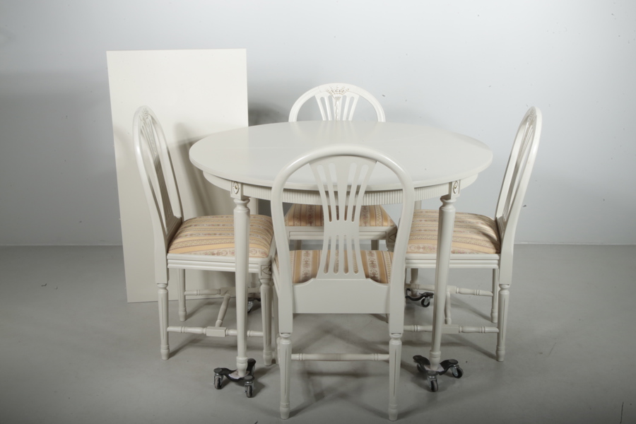 Matgrupp "Axet" Gustaviansk stil, 5 delar, 1900-tal