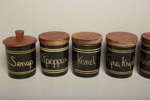 Kryddburkar Töreboda Keramik, 8 stycken, 1960-tal