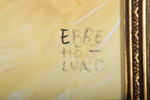 Ebbe Höglund olja på duk "En komplimang" signerad