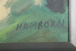 Hamborn olja på duk, signerad