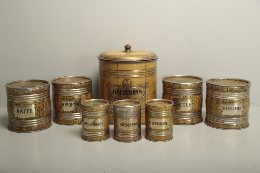 Kryddburkar plåt, 8 stycken