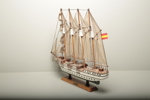 Modell skepp, "Fullriggare" Märkt: J.S Elcano
