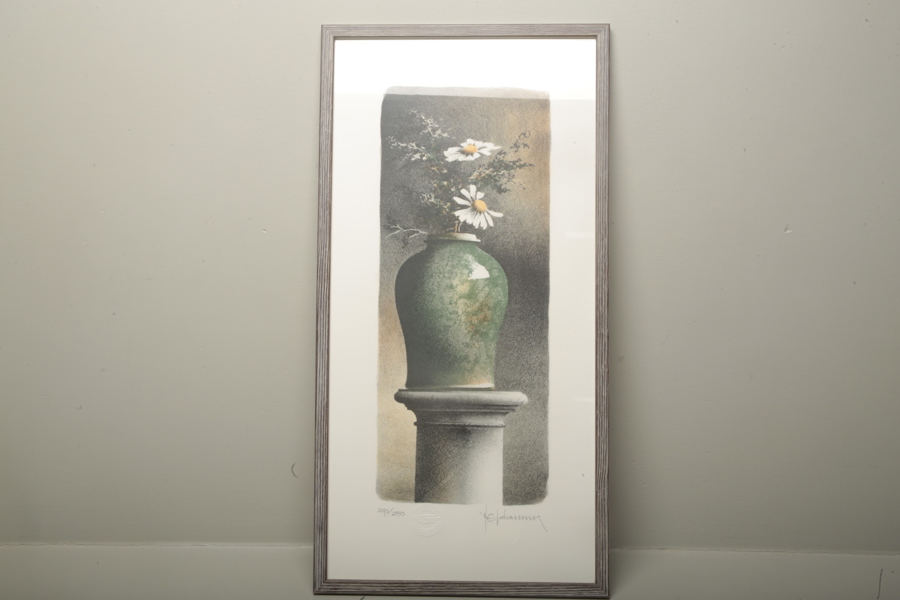 Nils E Johansson färglitografi, Signerad 