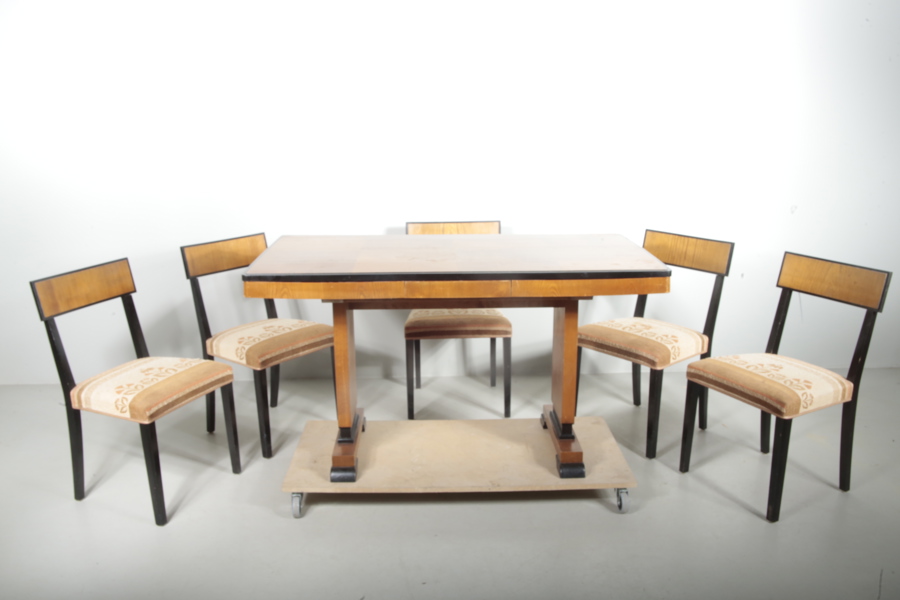 Möbelgrupp Art Deco, 6 delar, 1930-tal