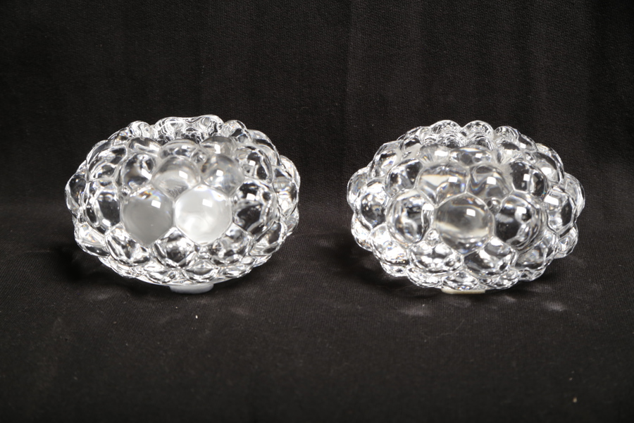 Orrefors "Hallon" ljuslyktor, 1 par