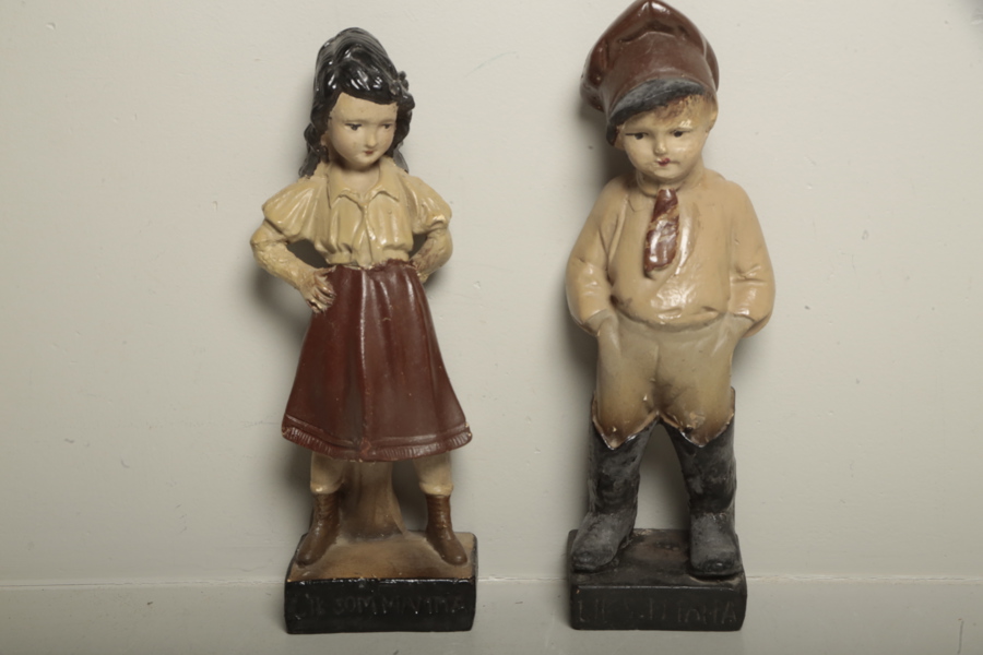 Skulpturer, 2 stycken, tidigt 1900-tal