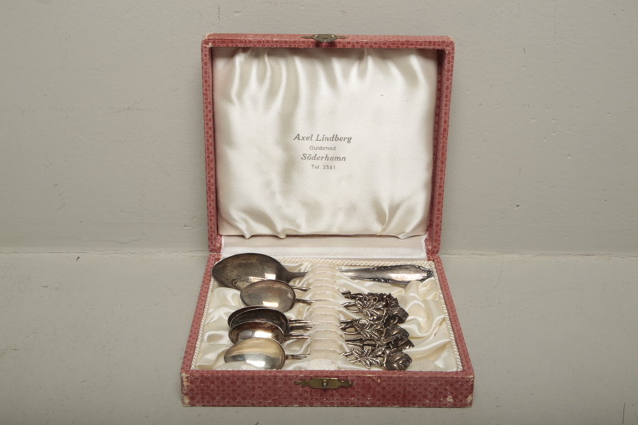 Kaffeskedar silver, 7 stycken