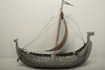 Vikingaskepp brons/koppar, 1900-tal