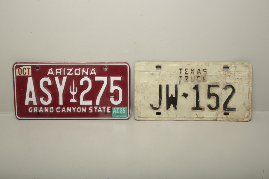 Registreringsskyltar plåt, 2 stycken