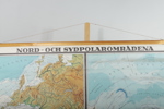 Karta över Nord - Och sydpolarområdena 