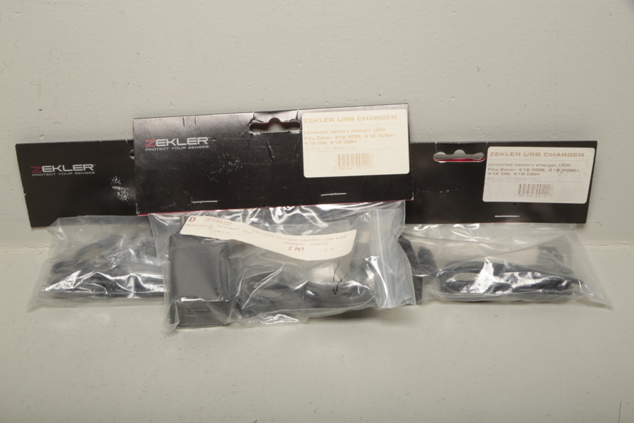 'Zekler'- USB-laddare, 3st 