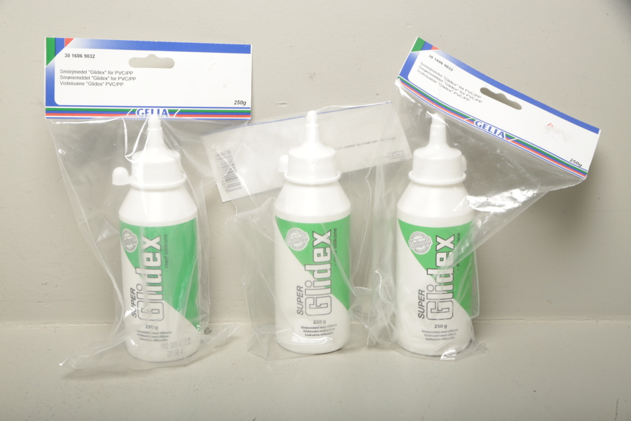 Smörjmedel, Glidex, 3st flaskor