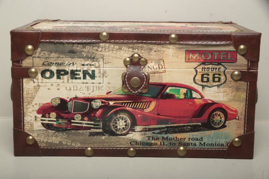 Skrin, modernt, Litografierad  'Route 66'