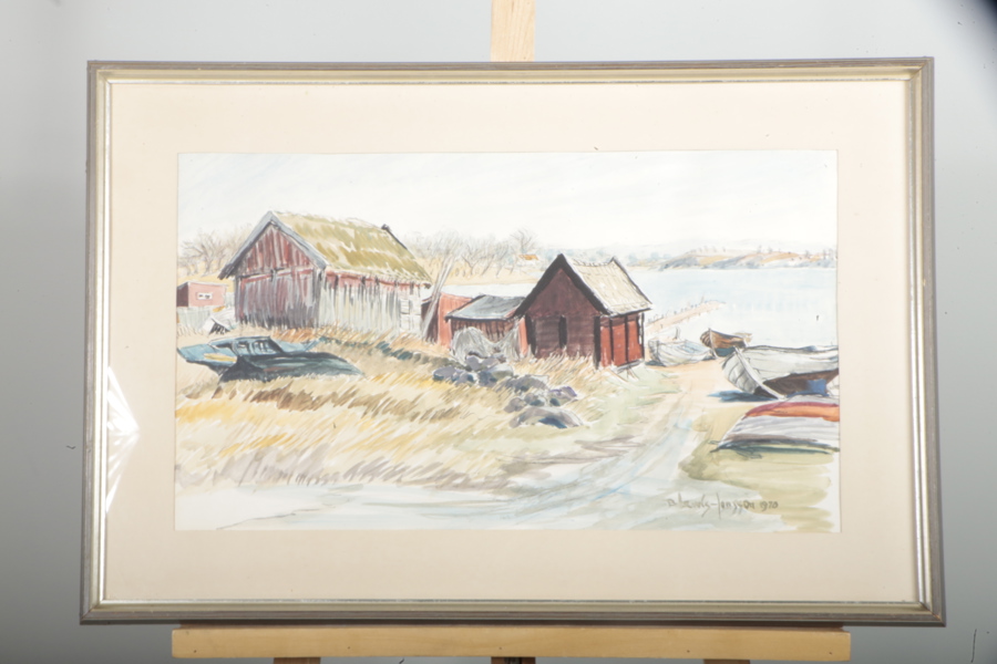 Birgit Lewis Jonsson, Akvarell signerad 1970