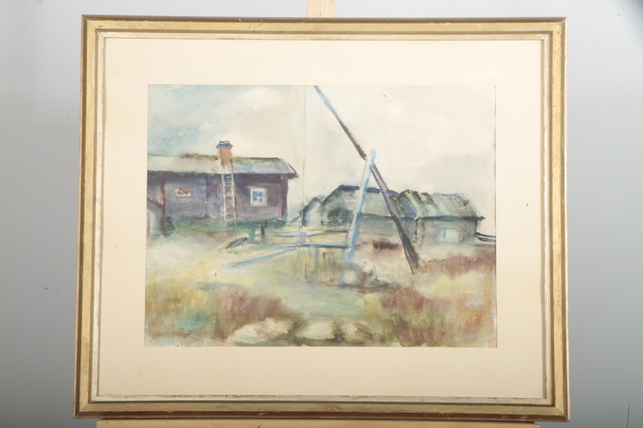 Ella Winzerling, Akvarell,  signerad -48