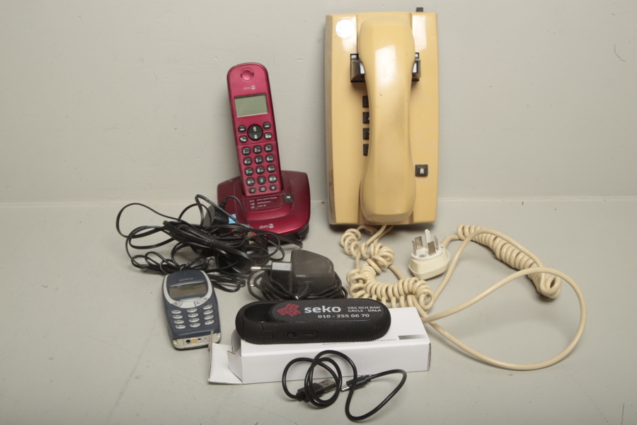 Diverse telefoner, bl.a. Nokia m.m.