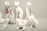 Parti figuriner "Katter" porslin