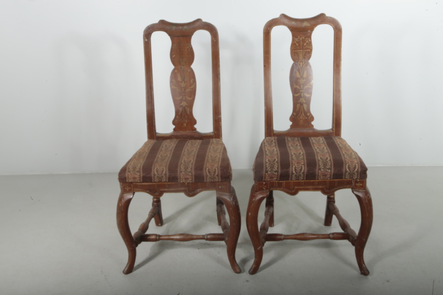 Stolar, 1-par, Senbarock 1700-tal