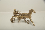 Figurin, mässing, 1900-tal, "Travhäst"