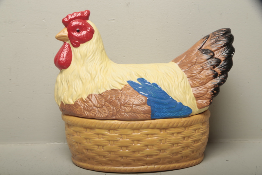 Ägghöna, porslin 