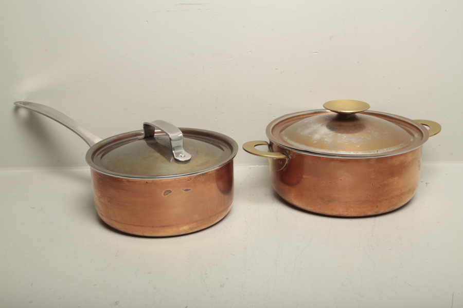 Kopparkastruller, 2st 