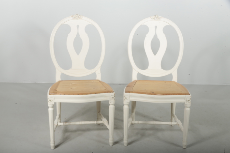 Stolar, 1-par 'Rosen', Gustaviansk-stil, 