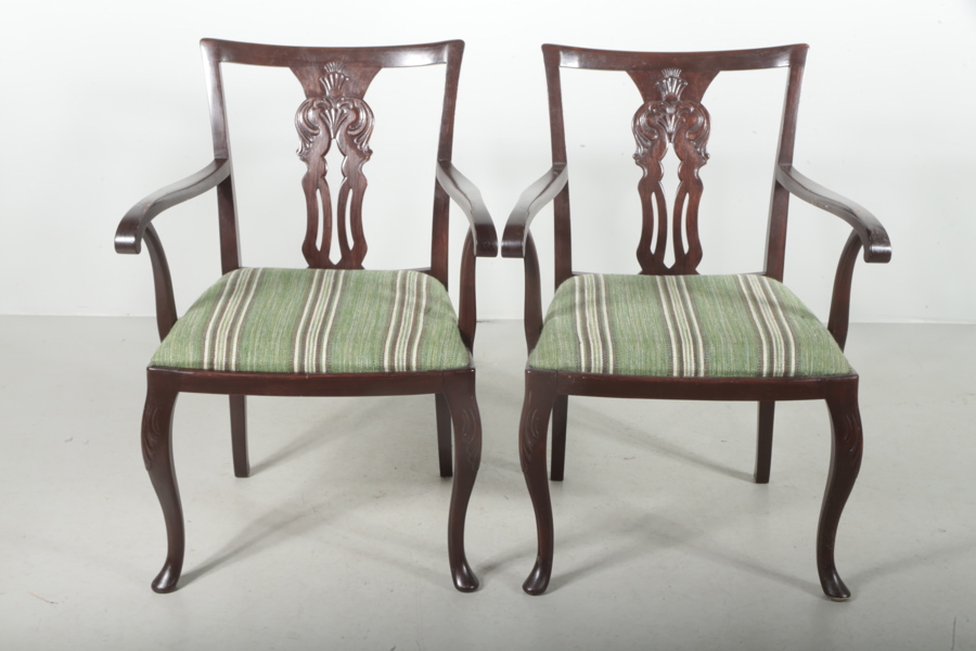 Karmstolar, 1-par, 1900-tal i  Rokoko-stil