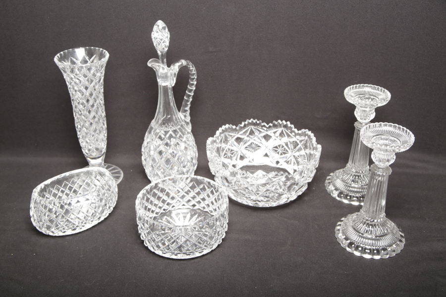 Parti diverse kristall/pressglas