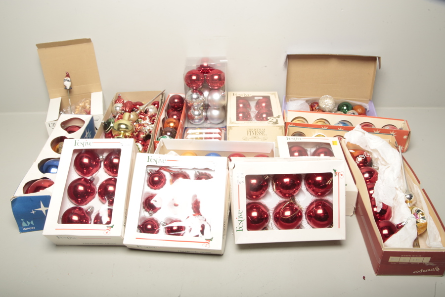 Juldekorationer, parti osorterat. 