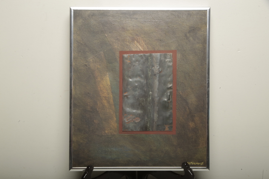 Nils Törnqvist, akryl-blandteknik, "Avskärmad"