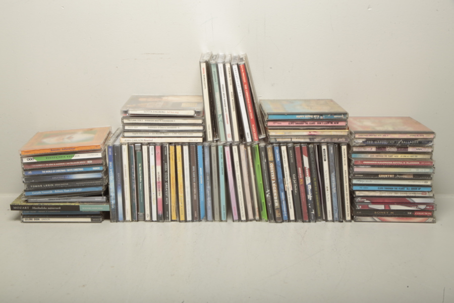 CD-skivor, parti osorterat 