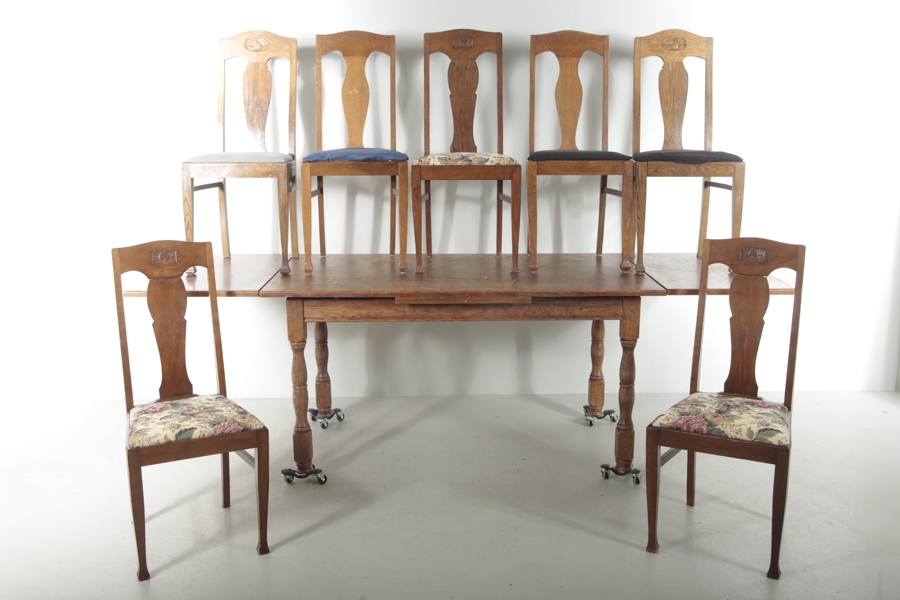 Matgrupp i ek, 1930/1940-tal, 8-delar