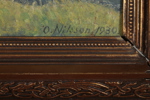 Olov Nilsson, olja på pannå, Signerad 1930