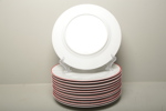 Gustavsberg tallrikar, 12st, "Fashion Grid Red"