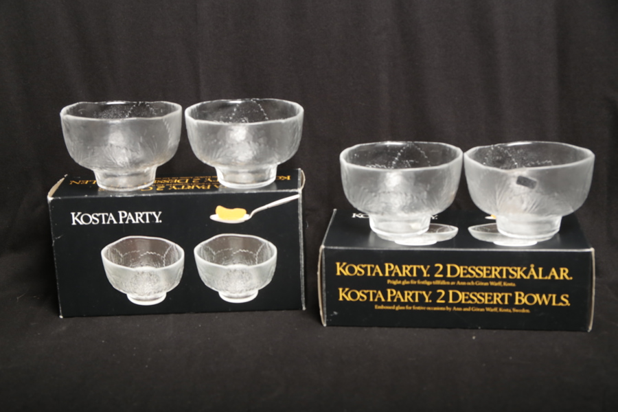 Kosta "Party", Dessertskålar, 4st