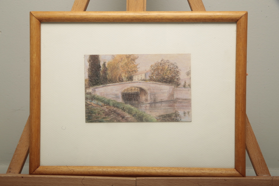 Pastell på papper, signerad baksida