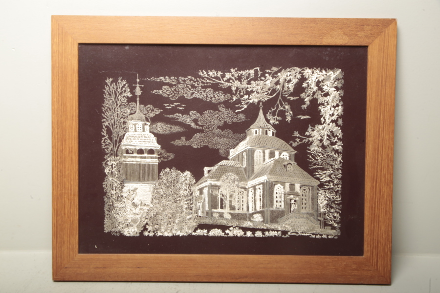 Gustavsberg, keramik tavla, "Ulrika Eleonora kyrka, Söderhamn"