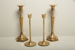 Ljusstakar i mässing, 2-par, 1900-tal