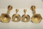 Ljusstakar i mässing, 2-par, 1900-tal