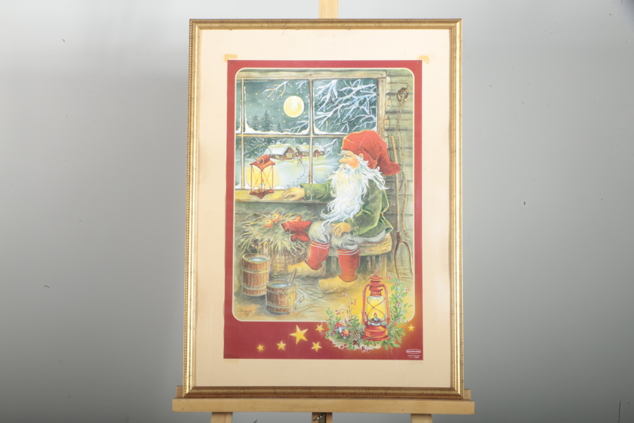 Ingrid Elf, tryckt bonad- 'julmoitiv'