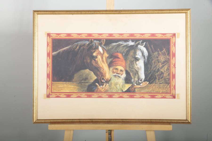 Jenny Nyström, tryckt bonad- 'julmotiv'