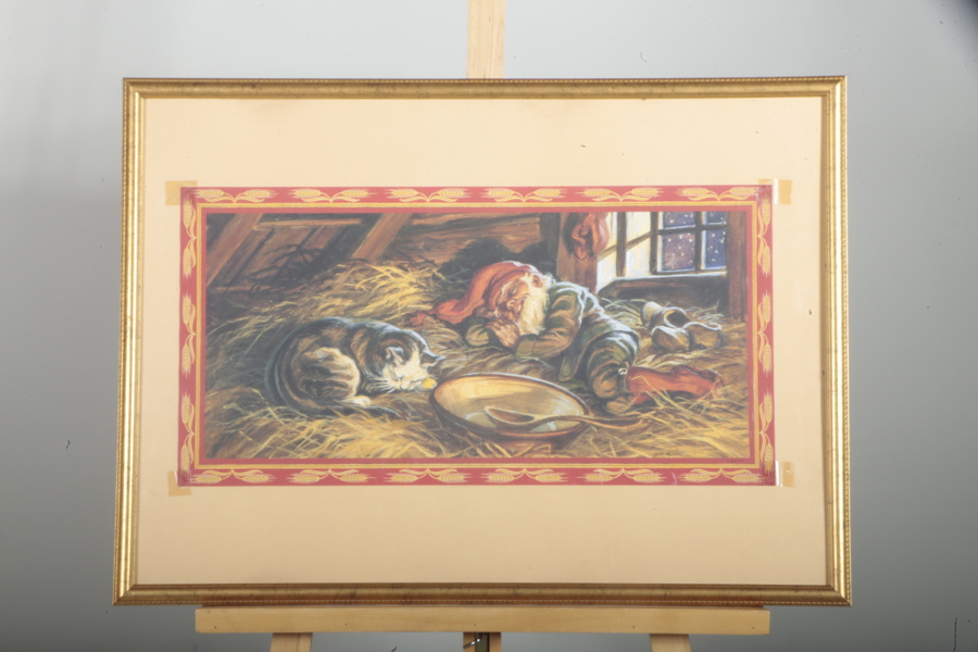 Jenny Nyström, tryckt bonad- 'julmotiv'